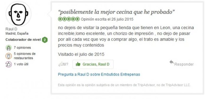 Read what people say about our chorizo, cecina de Leon and other deli meats 